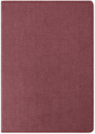 Блокнот А5 (148x213 мм), BRAUBERG "Tweed", 112 л., гибкий, под ткань, линия, бордовый, 110963