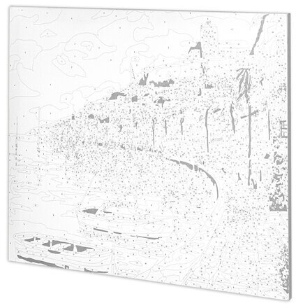 Картина по номерам 40х50 см, ОСТРОВ СОКРОВИЩ "Набережная", на подрамнике, акриловые краски, 3 кисти, 662463