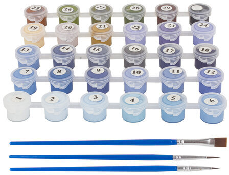 Картина по номерам 40х50 см, ОСТРОВ СОКРОВИЩ "Набережная", на подрамнике, акриловые краски, 3 кисти, 662463