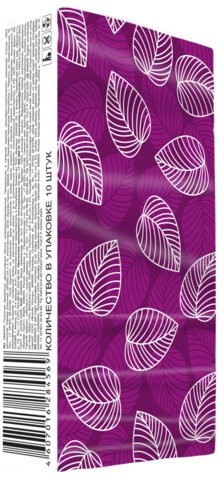 Платки носовые AMRA, 2-х слойные, 10 шт. х (СПАЙКА 10 пачек), П00067305