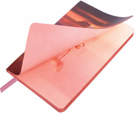 Блокнот МАЛЫЙ ФОРМАТ (100х150 мм) А6, BRAUBERG VISTA "Flamingo", под кожу, гибкий, тиснение фольга, 80 л., 112099