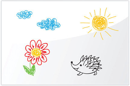 Доска магнитно-маркерная стеклянная 40х60 см, 3 магнита, БЕЛАЯ, BRAUBERG, 236744