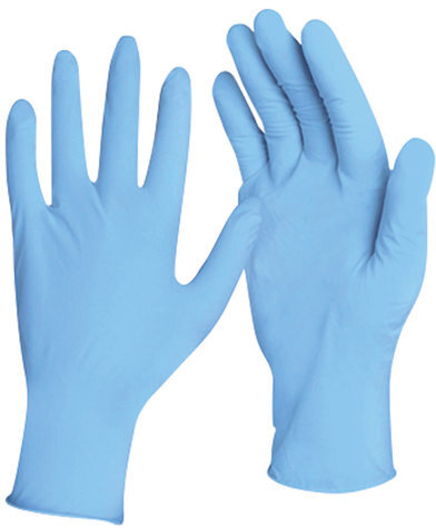 Перчатки нитриловые голубые, 50 пар (100 шт.), неопудренные, прочные, XL (очень большой), LAIMA, 605016