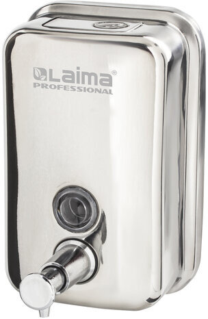 Дозатор для жидкого мыла LAIMA PROFESSIONAL INOX (гарантия 3 года), 0,5 л, нержавеющая сталь, зеркальный, 605394