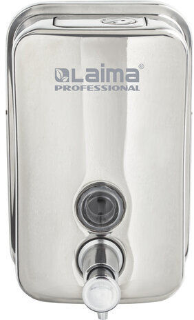 Дозатор для жидкого мыла LAIMA PROFESSIONAL INOX (гарантия 3 года), 0,5 л, нержавеющая сталь, зеркальный, 605394