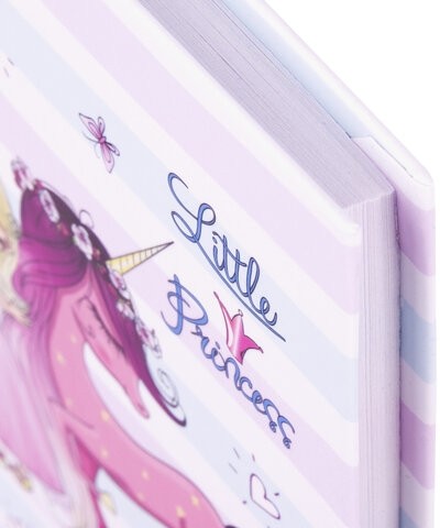 Блокнот МАЛЫЙ ФОРМАТ (110х147 мм), А6, 80 л., твёрдый, клетка, выборочный лак, BRAUBERG KIDS, "Queen", 114450