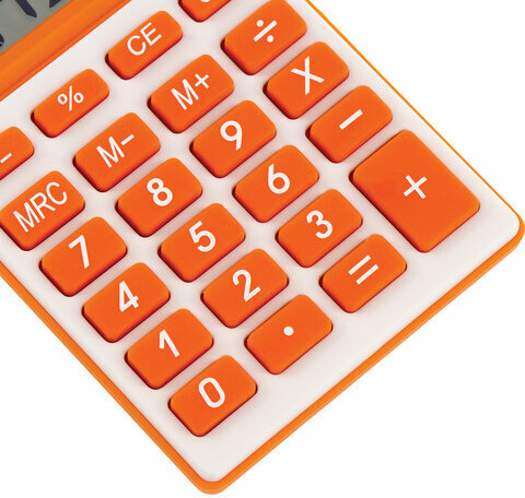 Калькулятор карманный BRAUBERG PK-608-RG (107x64 мм), 8 разрядов, двойное питание, ОРАНЖЕВЫЙ, 250522