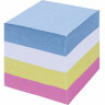 Блок для записей STAFF, проклеенный, куб 8х8 см, 800 листов, цветной, чередование с белым, 120383