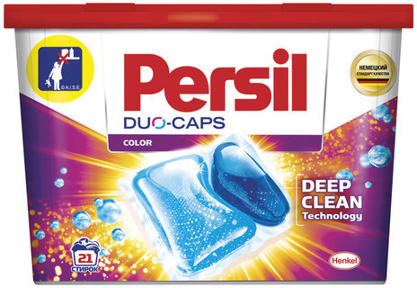 Средство для стирки в капсулах 21 шт. PERSIL (Персил) "Power caps Color", 2465300