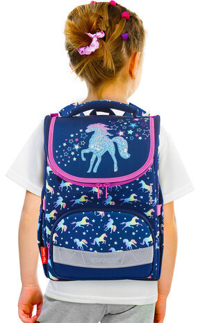 Ранец TIGER FAMILY для начальной школы, Earnest, "Rainbow Horse", 39х31х23 см, 228916, TGET-016A