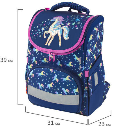 Ранец TIGER FAMILY для начальной школы, Earnest, "Rainbow Horse", 39х31х23 см, 228916, TGET-016A