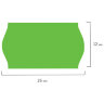 Этикет-лента 26х12 мм, волна, зеленая, комплект 5 рулонов по 800 шт., BRAUBERG, 123579