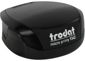 Оснастка для печатей КАРМАННАЯ, D=42 мм, синий, TRODAT 9342 MICRO P4, корпус черный, подушка, 163186