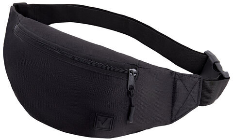 Сумка на пояс BRAUBERG RIO, два отделения, черная, 38х12х8см, 270822
