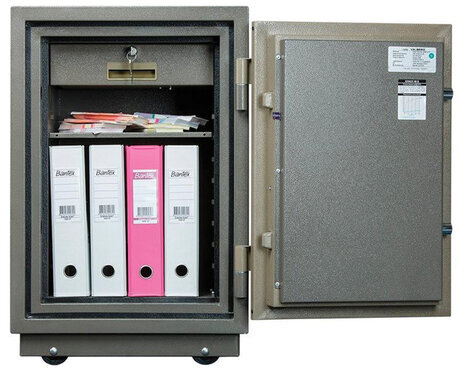 Сейф огнестойкий VALBERG "FRS-73T EL", 732х485х431 мм, 86 кг, электронный замок + ключ, трейзер, крепление к полу