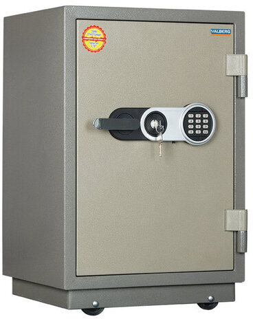 Сейф огнестойкий VALBERG "FRS-73T EL", 732х485х431 мм, 86 кг, электронный замок + ключ, трейзер, крепление к полу