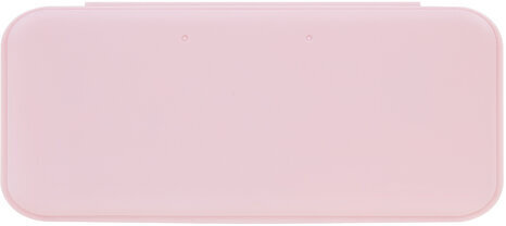 Пенал пластиковый BRAUBERG, пастельный розовый, наклейки в комплекте, 21х9х3 см, 272271