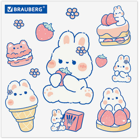 Пенал пластиковый BRAUBERG, пастельный розовый, наклейки в комплекте, 21х9х3 см, 272271