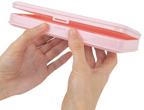 Пенал пластиковый BRAUBERG, пастельный розовый, наклейки в комплекте, 21х9х3 см, 272271