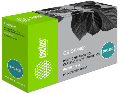 Тонер-картридж CACTUS (CS-SP3400) для RICOH Aficio SP3400N/SP3400SF/SP3410SF, ресурс 5000 стр.