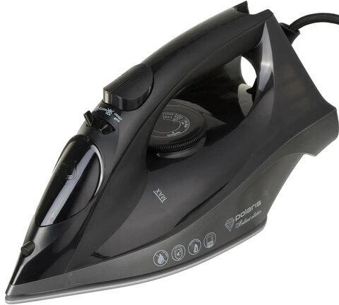 Утюг POLARIS PIR 2430K, 2400 Вт, керамическое покрытие, самоочистка, антикапля, антинакипь, черный, 57591