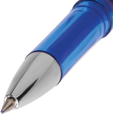 Ручка стираемая гелевая STAFF "College GP-199", СИНЯЯ, хромированные детали, узел 0,5 мм, линия письма 0,35 мм, 142494