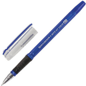 Ручка шариковая масляная с грипом BRAUBERG &quot;i-Rite GT Solid&quot;, СИНЯЯ, корпус синий, узел 0,7 мм, 143305