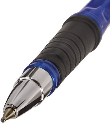 Ручка шариковая масляная с грипом BRAUBERG "i-Rite GT Solid", СИНЯЯ, корпус синий, узел 0,7 мм, 143305