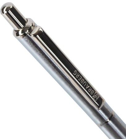 Ручка подарочная шариковая BRAUBERG Larghetto, СИНЯЯ, корпус серебристый с хромированными деталями, линия письма 0,5 мм, 143474