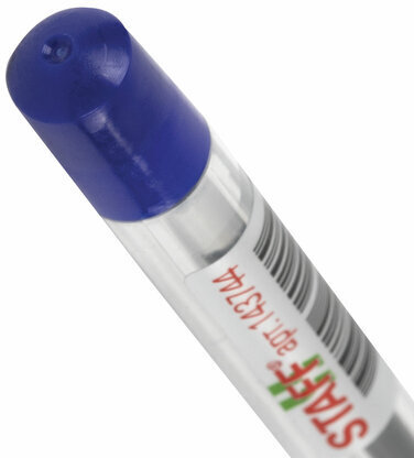 Ручка шариковая масляная с грипом STAFF "Basic OBP-11", СИНЯЯ, узел 1 мм, линия письма 0,5 мм, 143744