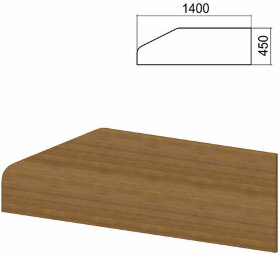 Экран-перегородка к столам "Арго", шириной 1400 мм, орех