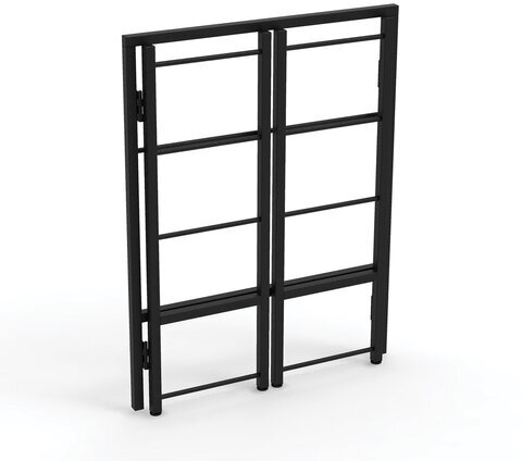 Стеллаж BRABIX "Smart SH-004", 605х290х790 мм, ЛОФТ, прямой, складной, металл/ЛДСП дуб, каркас черный, 641866