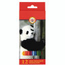 Карандаши цветные KOH-I-NOOR "Animals", 12 цветов, грифель 2,8 мм, заточенные, европодвес, 3552/12, 3552012008KSRU