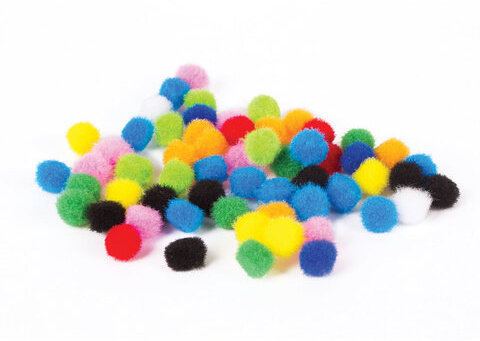 Помпоны для творчества, 10 цветов, 8 мм, 60 шт., ОСТРОВ СОКРОВИЩ, 661422