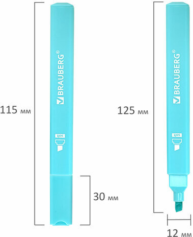 Набор текстовыделителей 6 ПАСТЕЛЬНЫХ ЦВЕТОВ, BRAUBERG "Macaroon", линия 1-5 мм, 152515