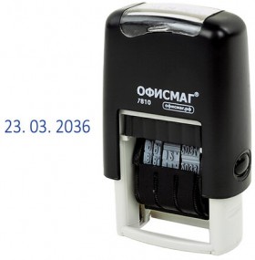 Датер-мини ОФИСМАГ, месяц цифрами, оттиск 22х4 мм, &quot;Printer 7810 BANK&quot;, 271926