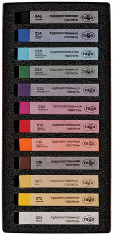 Пастель сухая художественная ГАММА "Старый Мастер", 12 цветов, базовые цвета, квадратное сечение, 2309191
