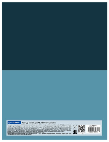 Тетрадь на кольцах А5 165х215 мм, 120 л., твердый картон, клетка, BRAUBERG, "In Dreams", 404084