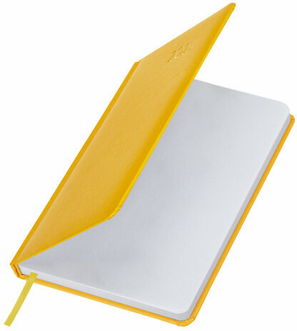 Ежедневник датированный 2024 А5 138x213 мм BRAUBERG "Select", балакрон, желтый, 114881