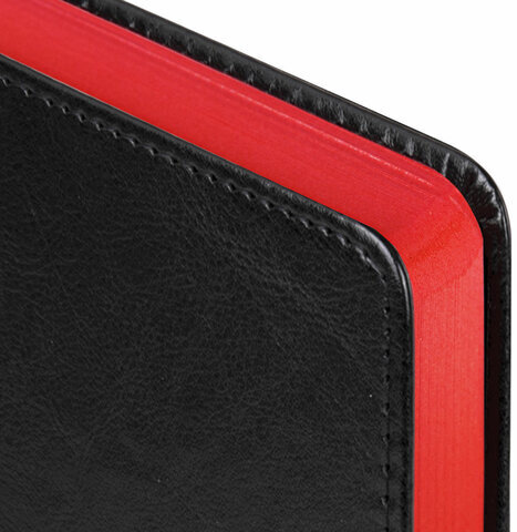 Ежедневник датированный 2024 А5 138x213 мм BRAUBERG "Inspiration", под кожу, цветной срез, черный, 114984