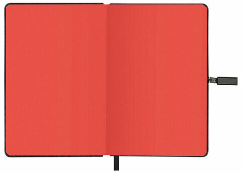 Ежедневник датированный 2024 А5 138x213 мм BRAUBERG "Inspiration", под кожу, цветной срез, черный, 114984