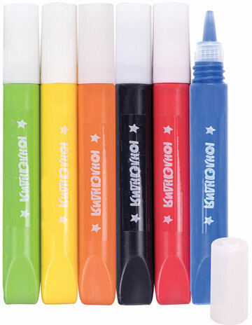 Краски витражные ЮНЛАНДИЯ, 6 ярких цветов, 6 туб по 10,5 мл, шаблоны, 191758