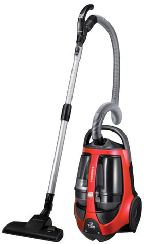 Пылесос SAMSUNG VCC885HH3P/XEV, с контейнером "циклон", 2200 Вт, мощность всасывания 430 Вт, красный