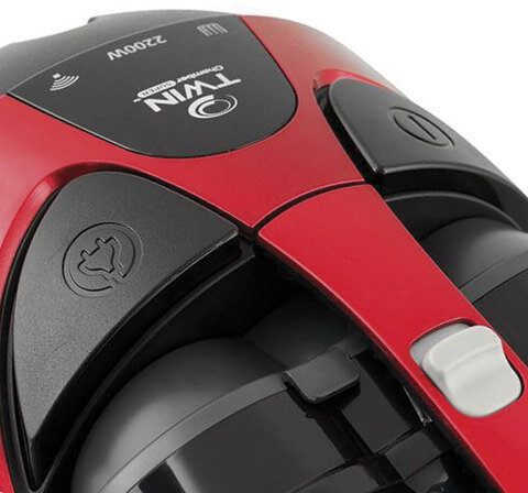 Пылесос SAMSUNG VCC885HH3P/XEV, с контейнером "циклон", 2200 Вт, мощность всасывания 430 Вт, красный