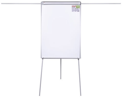 Доска-флипчарт с дополнительными держателями для бумаги, магнитно-маркерная, 70х100 см, тренога, STAFF, 238004