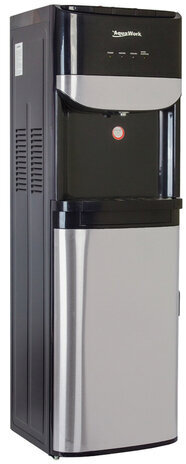 Кулер для воды AQUA WORK R71-T, напольный, НАГРЕВ/ОХЛАЖДЕНИЕ КОМПРЕССОРНОЕ, 1 кран, черный, 19342