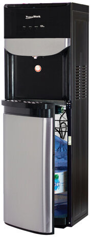 Кулер для воды AQUA WORK R71-T, напольный, НАГРЕВ/ОХЛАЖДЕНИЕ КОМПРЕССОРНОЕ, 1 кран, черный, 19342