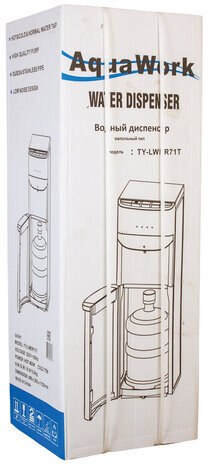 Кулер для воды AQUA WORK R71-T, напольный, НАГРЕВ/ОХЛАЖДЕНИЕ КОМПРЕССОРНОЕ, 1 кран, черный, 19342