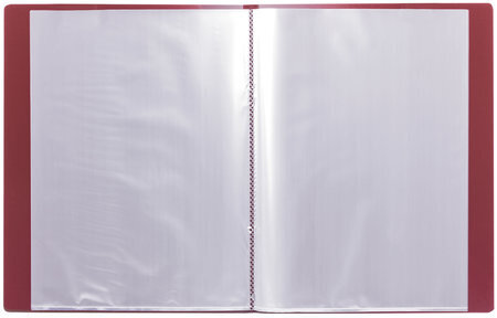 Папка 20 вкладышей BRAUBERG стандарт, красная, 0,6 мм, 221594