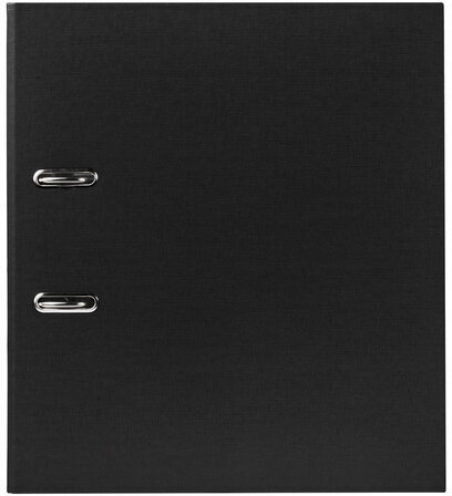 Папка-регистратор ШИРОКИЙ КОРЕШОК 90 мм с покрытием из ПВХ, черная, BRAUBERG, 271835